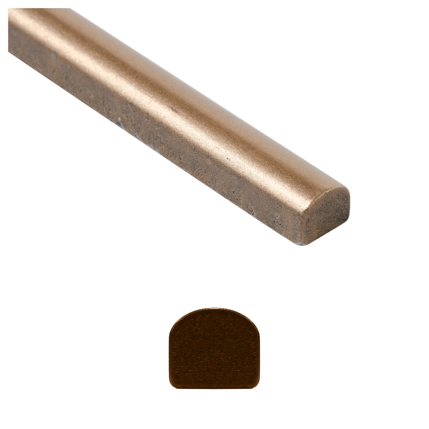 Urban Bronze  1/2 in. x 6 in. Metal Pencil Liner Wall Tile Trim (2.5 Linear Foot/Case)