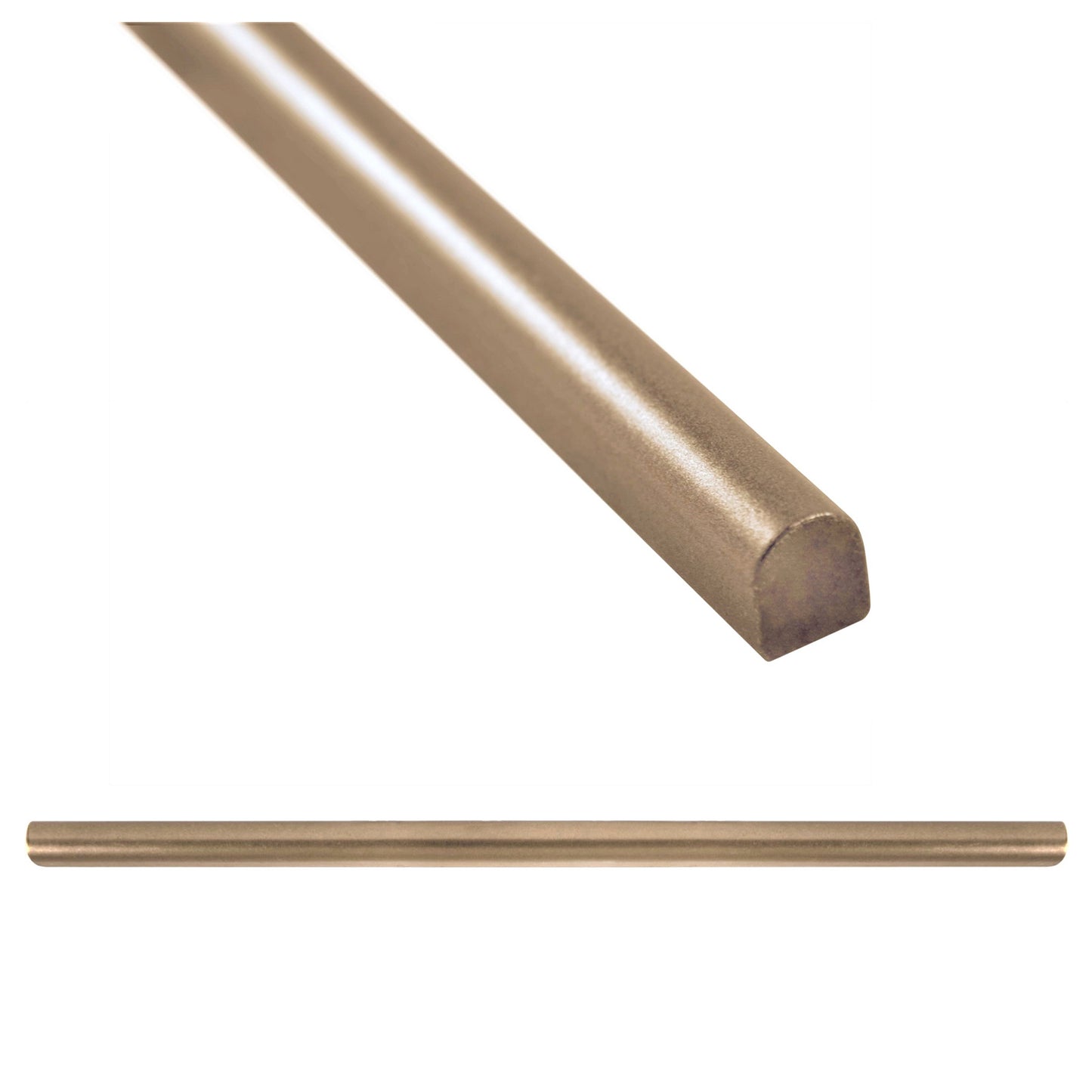 Universal Bronze  1/2 in. x 12 in. Matte Metal Pencil Liner Wall Tile Trim (5 Linear Foot/Case)